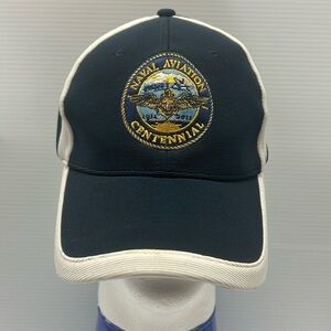 Naval Aviation Centennial Cap/Hat Navy/White EUC‎